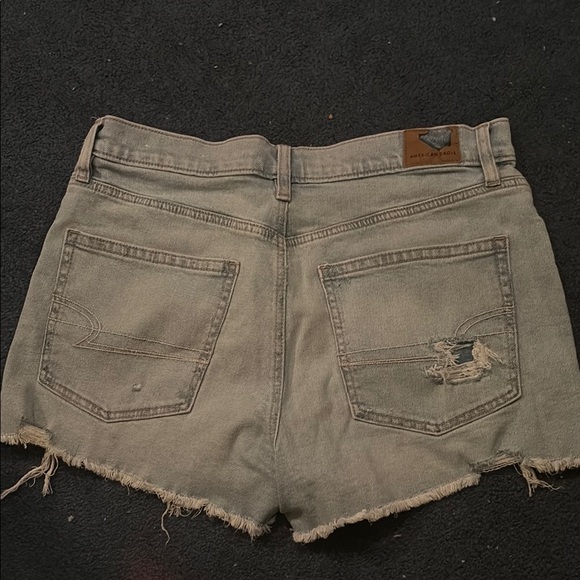 American Eagle Outfitters Blue Distressed Jean Shorts - Picture 2 of 3